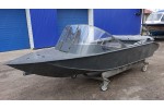 Тент транспортировочный на лодку Furia 410 PRO капотная (Boomboats) с храповыми механизмами