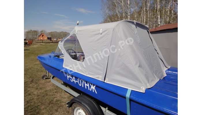 Распродажа.Тент на лодку Обь-3 ходовой