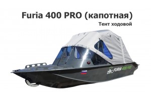 Тент ходовой на лодку Furia 400 PRO капотная (BoomBoats)