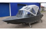 Тент трансформер на лодку Furia 410 PRO капотная (BoomBoats)