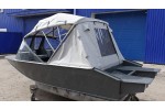 Тент трансформер на лодку Furia 410 PRO капотная (BoomBoats)