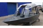 Тент трансформер на лодку Furia 410 PRO капотная (BoomBoats)