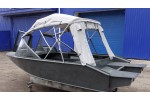 Тент трансформер на лодку Furia 410 PRO капотная (BoomBoats)