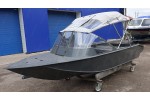 Тент трансформер на лодку Furia 410 PRO капотная (BoomBoats)