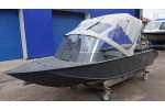 Тент трансформер на лодку Furia 410 PRO капотная (BoomBoats)