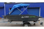 Тент трансформер на лодку Furia 410 PRO (румпель)