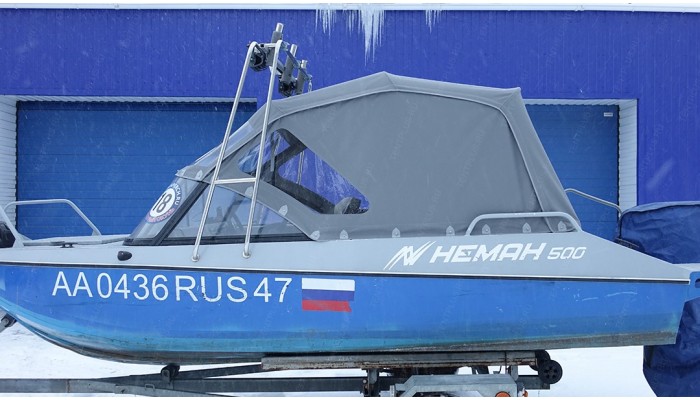 Тент ходовой на лодку Неман 500