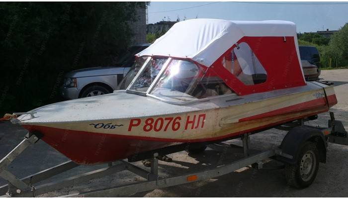 Тент ходовой на лодку Обь-1