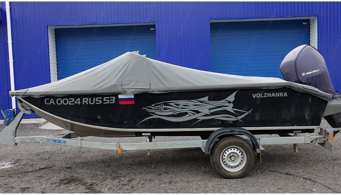 Тент стояночный на лодку Волжанка 50