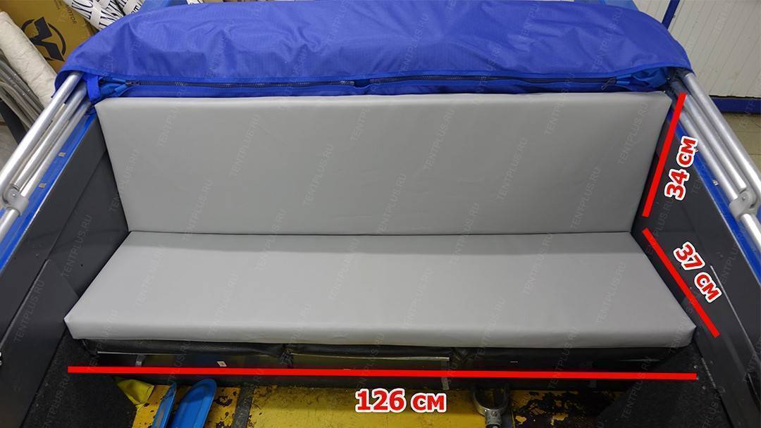 Размеры накладок на задний диван лодки Казанка 5М, 5М2, 5М3, 5М4